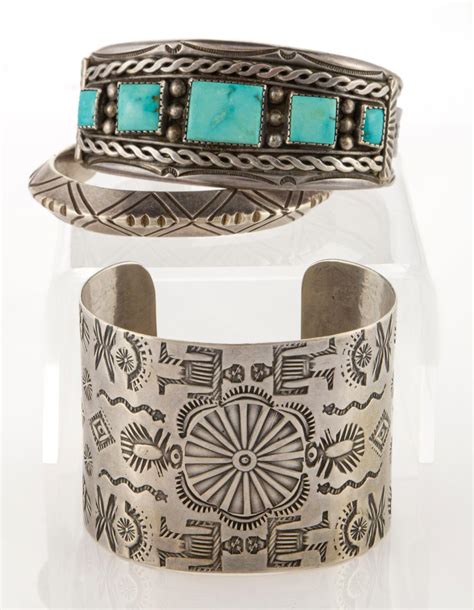 Sold Price Native American Southwestern Style Sterling Silver Cuff