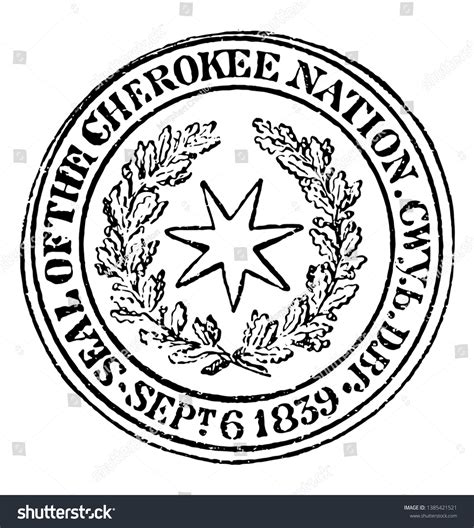 Seal Cherokee Nation This Circle Shape Stock Vector (Royalty Free ...