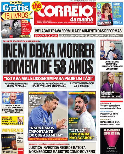 Correio Da Manh Set Jornais E Revistas Sapo Pt Ltima