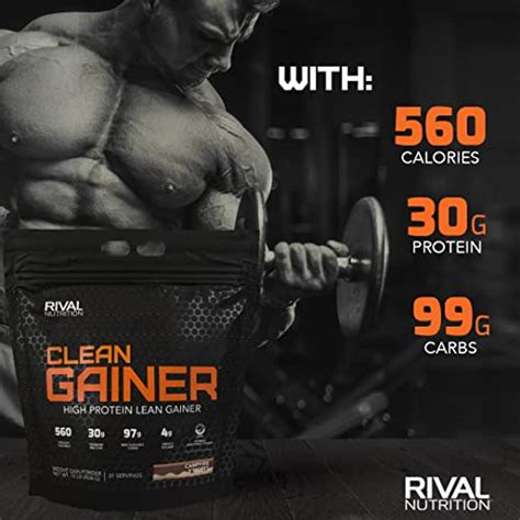 Rivalus Clean Gainer Chocolate Fudge 10 Pound Delicious Lean Mass