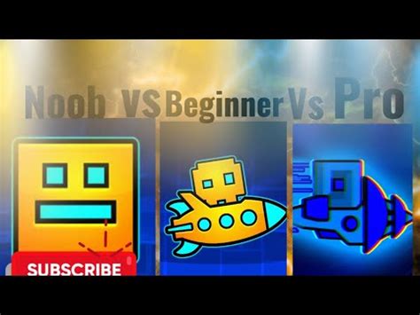 Noob Vs Beginner Vs Pro Geometry Dash Subscribe Like And Share