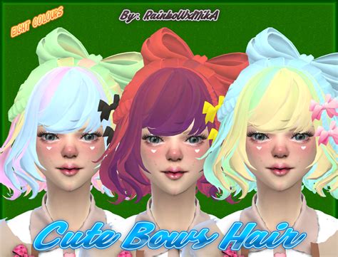 Cute Bows Hair - The Sims 4 Create a Sim - CurseForge