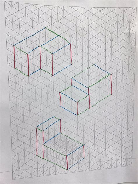 Cool Isometric Dot Paper Drawings