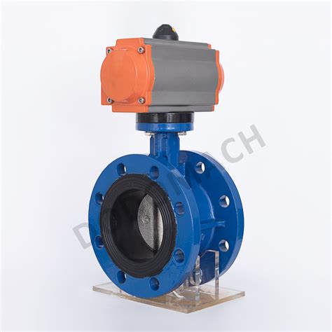 Pneumatic Actuated Flanged Butterfly Valve Dodomach Pneumatic