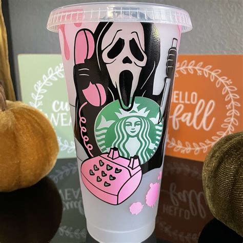 Starbucks Tumbler Ghostface Etsy