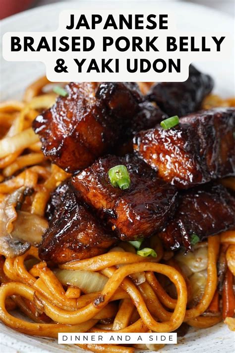 Japanese Braised Pork Belly Yaki Udon A Food Lover S Kitchen