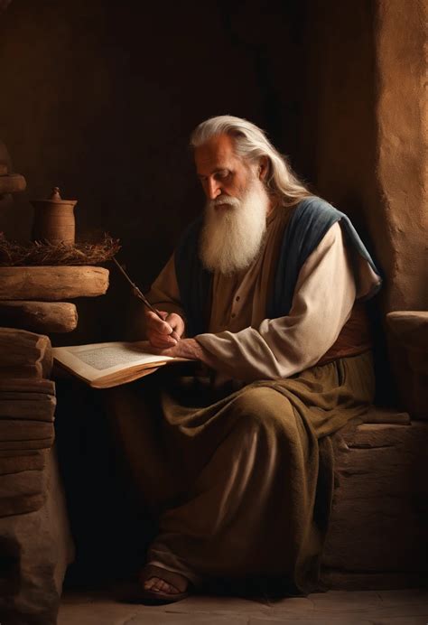 Develop An Ultra Realistic Image Of An Old Testament Prophet In A