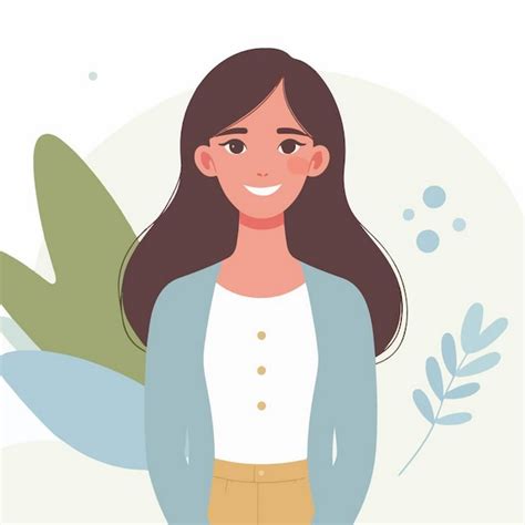 Premium Vector Vector Illustration Of Smiling Woman