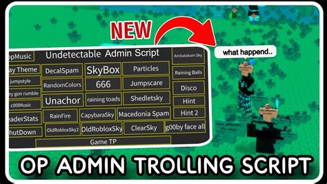 NEW Admin Trolling Script OP ROBLOX SCRIPTS Troll Any Servers