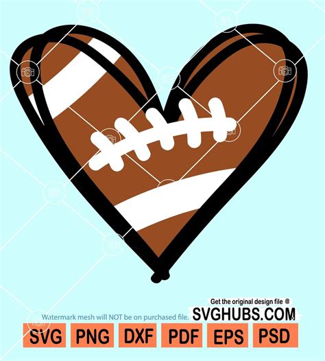 Football heart svg, heart svg, football lover svg, football svg ...