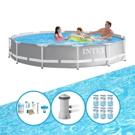 Intex Piscine Prism Frame 366x76 Cm Ensemble De Piscine Cdiscount