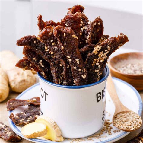 No Fuss Oven Baked Teriyaki Beef Jerky Easy Jerky Recipe Healthy