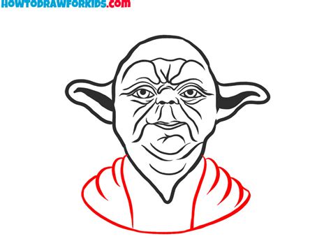 How to Draw Yoda Face - Easy Drawing Tutorial For Kids