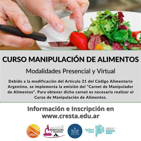 Dictar N Nuevos Cursos Para Obtener Carnet De Manipulador De Alimentos