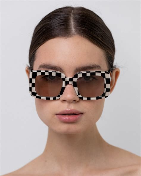 Lu Goldie — ‘mia Sunglasses In Black Check