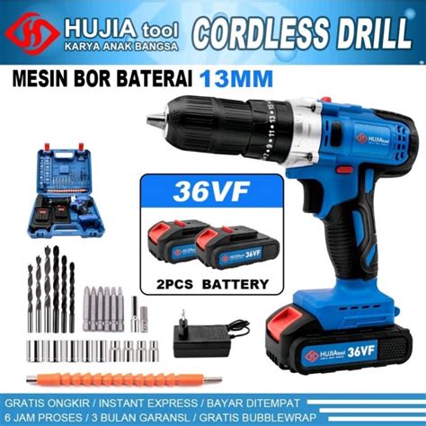 Jual CANGGIH HUJIA PRO1036 CORDLESS BOR BETON TEMBOK IMPACT DRILL 13mm