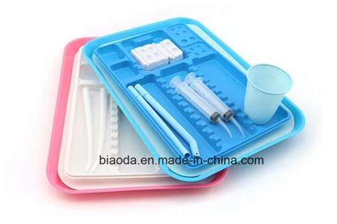 Autoclavable Dental Divided Instrument Plastic Tray China Dental