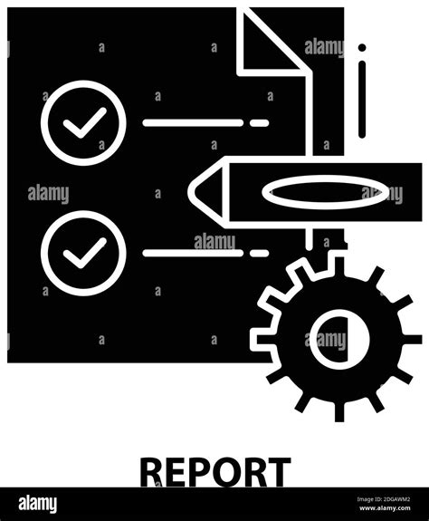 Report Icon Black Vector Sign With Editable Strokes Concept