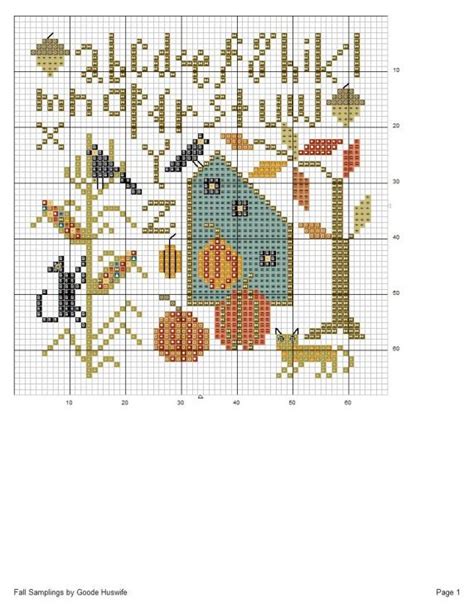 Good Huswife Mussen Fall Cross Stitch Pumpkin Cross Stitch