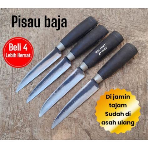 Jual Harga Promo Piss Pisau Dapur Baja Super Tajam Ukuran Sedang