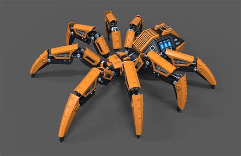 Robot Spider 3D Model Rigged CGTrader