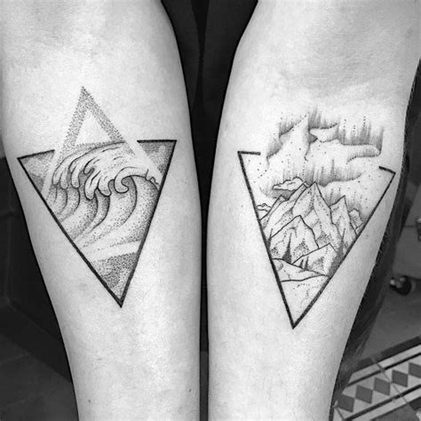 Awesome Mountain Wave Tattoo Ideas For Men