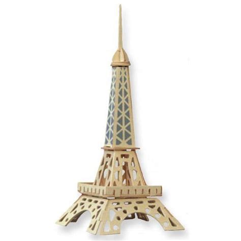 Eiffel Tower 3D Jigsaw Woodcraft Kit - Wooden Puzzle