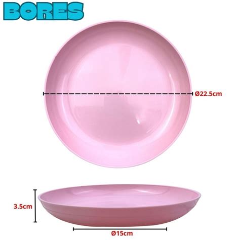 Jual Bores Piring Plastik Warna Pastel Cm Round Plate Biodegradable