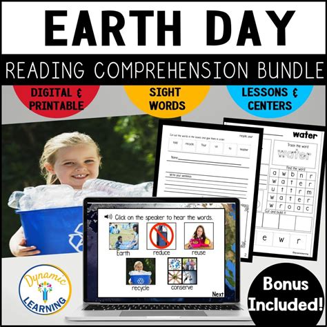 Earth Day Activities Reading Comprehension With Reading Writing