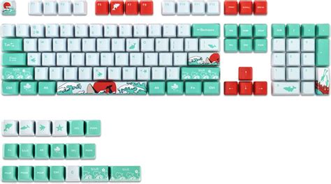 Coral Sea Keycaps Full Set For Key Keycap Pbt Sublimation Oem