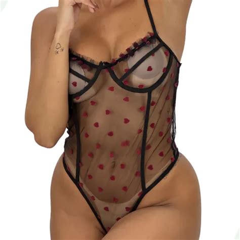 Lingerie Sexy Feminina Sensual Body Tule Transparente Sexy Frete grátis