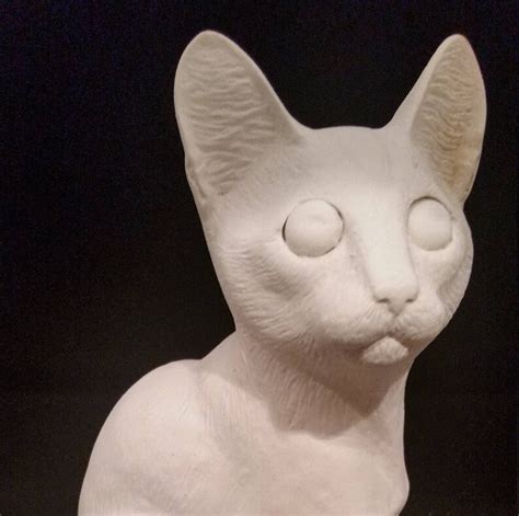 Unpainted Ceramic Cat Bisque Unfinished Ceramics Kitten Etsy