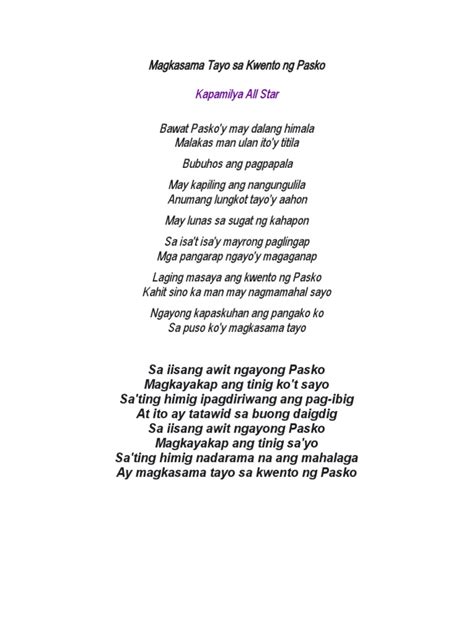 Magkasama Tayo Sa Kwento NG Pasko | PDF