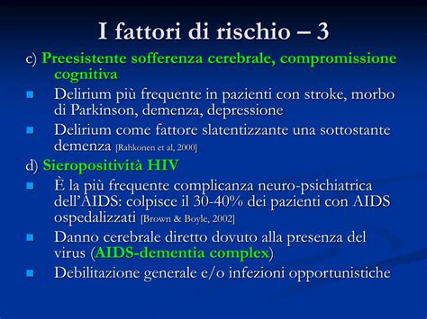 PPT Delirium I Diversi Sottotipi Clinici Di Delirium Nel DSM IV TR