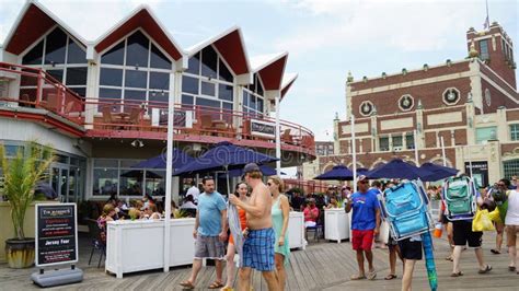 Boardwalk At The Beach At Asbury Park In New Jersey Editorial Stock