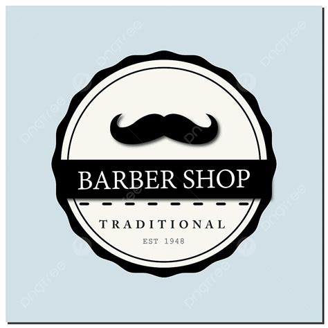 Black And White Barber Shop Logo