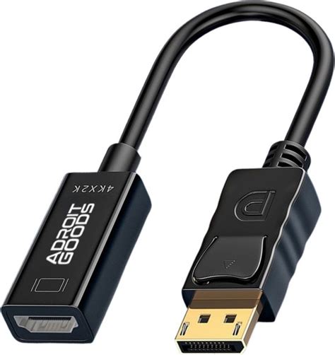 Adroitgoods 4k Displayport Naar Hdmi Adapter Kabel Zwart