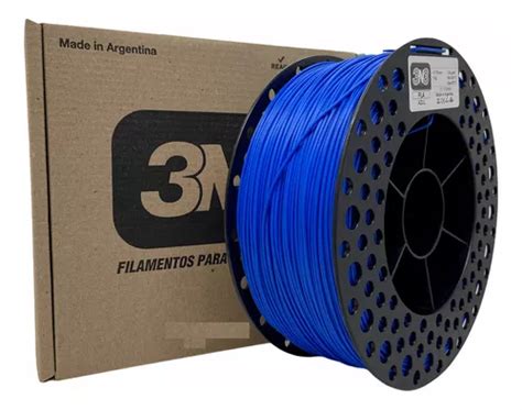 Filamento Pla 3n3 1 75mm 1kg Macrotec color azul Cuotas sin interés