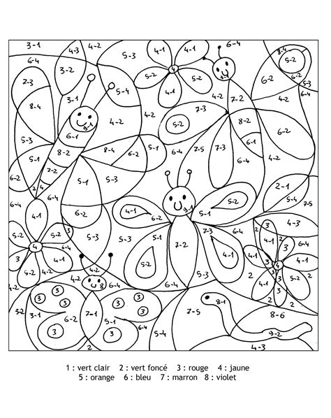 Coloriage Magique Petites Soustractions Ce1 Livre De Coloriage