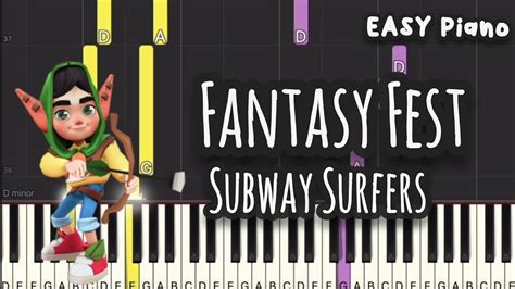 Subway Surfers Fantasy Festival Easy Piano Piano Tutorial Sheet