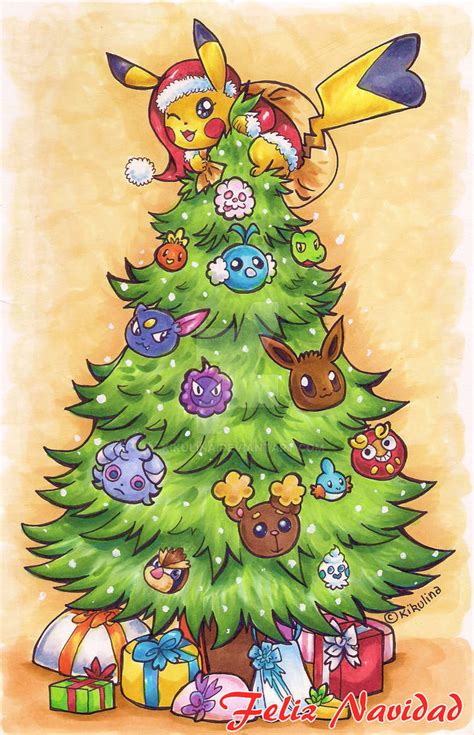 Pokemon Christmas Card V2 By Kikulina On Deviantart