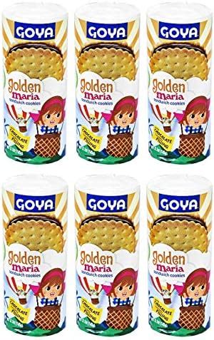 Goya Golden Maria Sandwich Cookies With Chocolate Flavored Filling 6