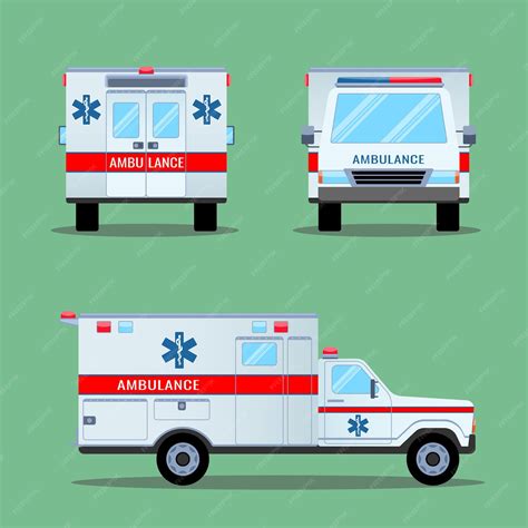 premium vector ambulance emergency  front  side view