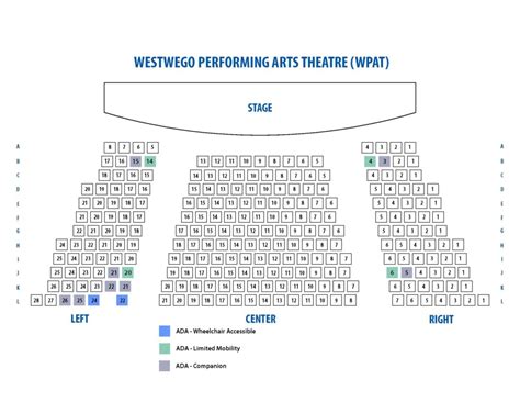 Venues & Seating Charts • Jefferson Performing Arts Society