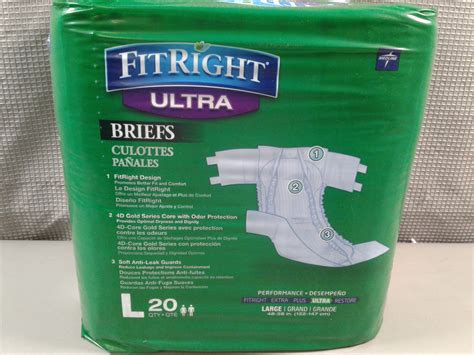 Lot Detail - FitRight Ultra Adult Diapers, Disposable Incontinence ...