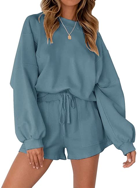 Merokeety Women S Fall Oversized Batwing Sleeve Lounge Sets Casual