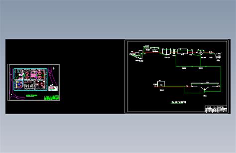 屠宰废水处理工艺流程图dwgautocad 2004模型图纸下载 懒石网