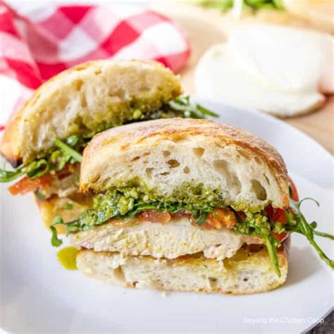 Pesto Chicken Sandwich Beyond The Chicken Coop