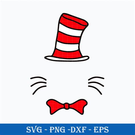 The Cat In The Hat svg, Dr. Seuss Svg, Png, Dxf Eps Digital - Inspire ...