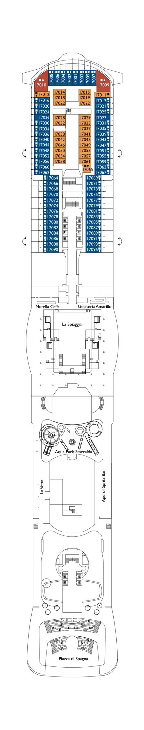 Costa Smeralda Deck Plans | CruiseInd